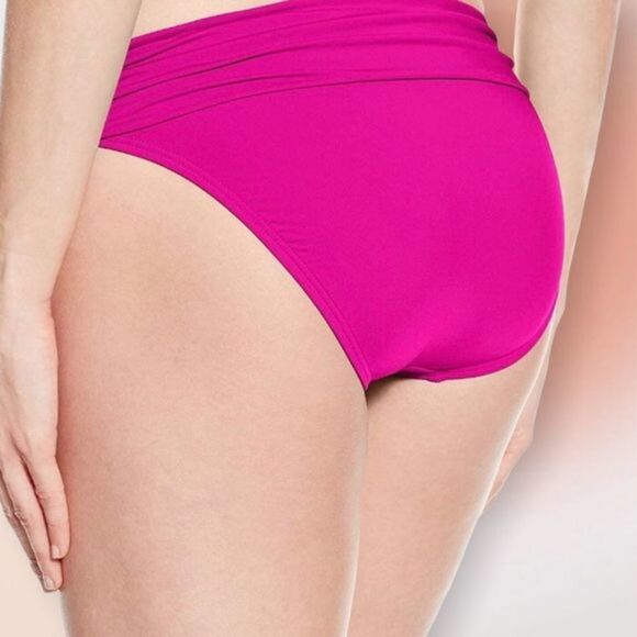 KENNETH Cole Reaction Fuchsia Berry Hipster Bikini Bottom Med NWOT‎ - Picture 2 of 7